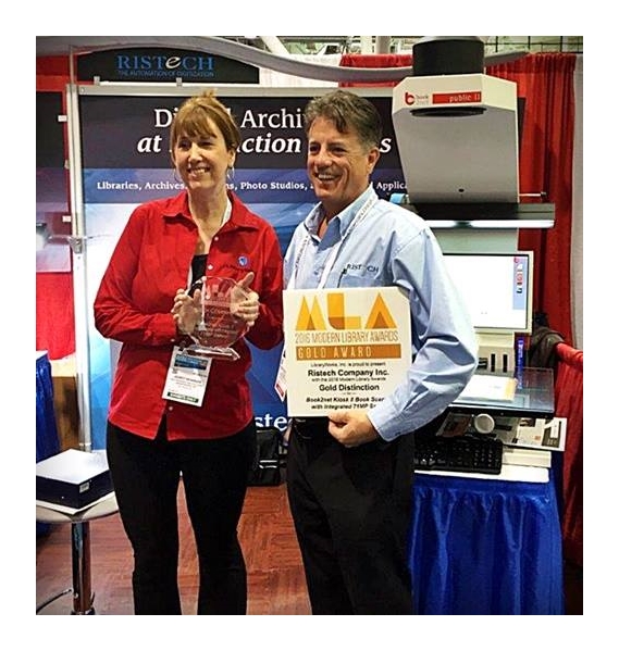 Ristech荣获2016现代图书馆金奖：Book2Net Kiosk II图书扫描仪引领数字化新趋势