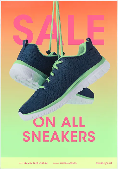 荧光海报扫描色彩对比