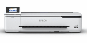 Epson SureColor T3170 正面视图，展示其紧凑的桌面型设计和 4.3 英寸彩色触摸屏